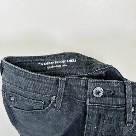 Ag ADRIANO GOLDSCHMIED Womens Size  24 The Farrah Skinny Ankle Chew Hem Jeans - Picture 9 of 14